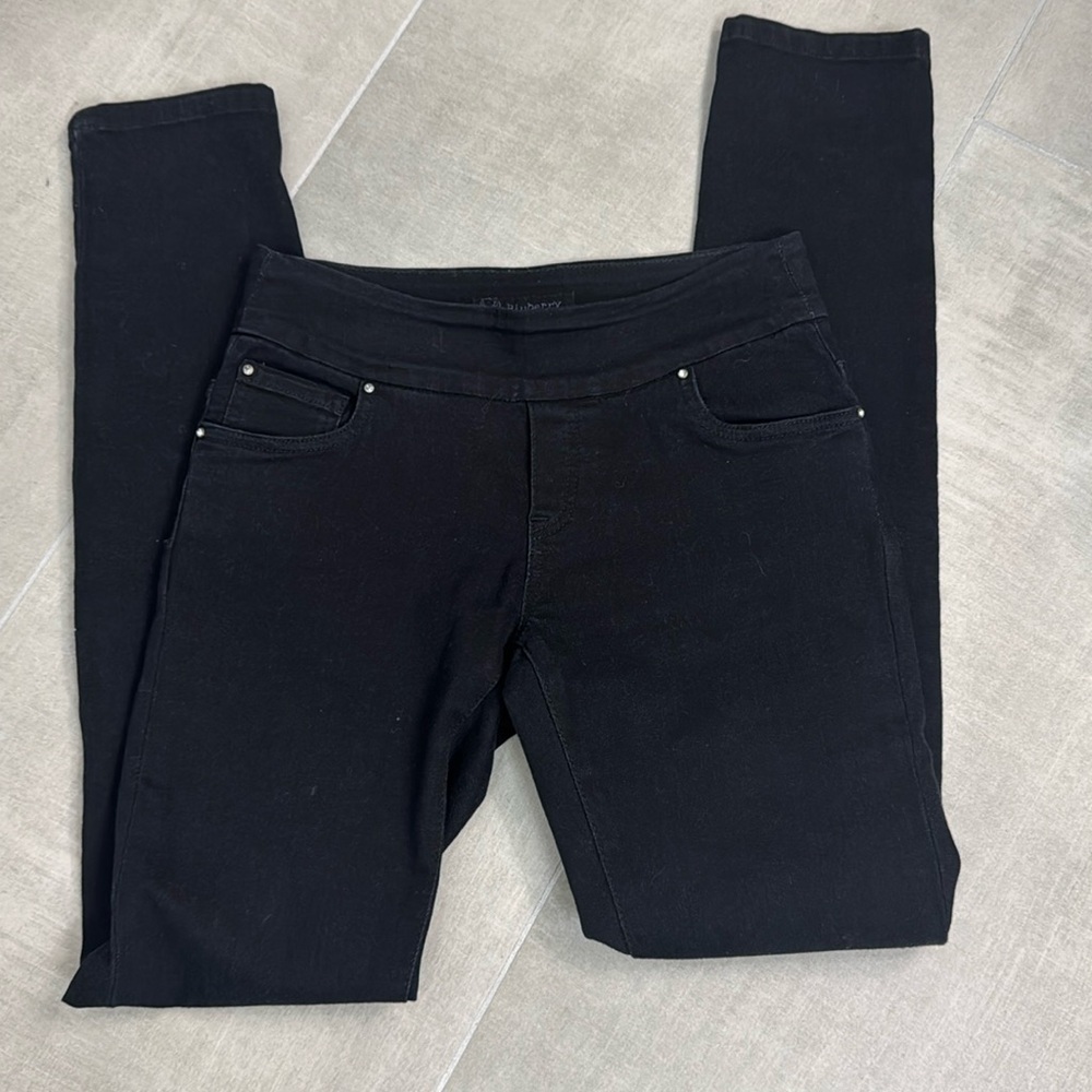 Bluberry Denim black jeans pull on (B1)